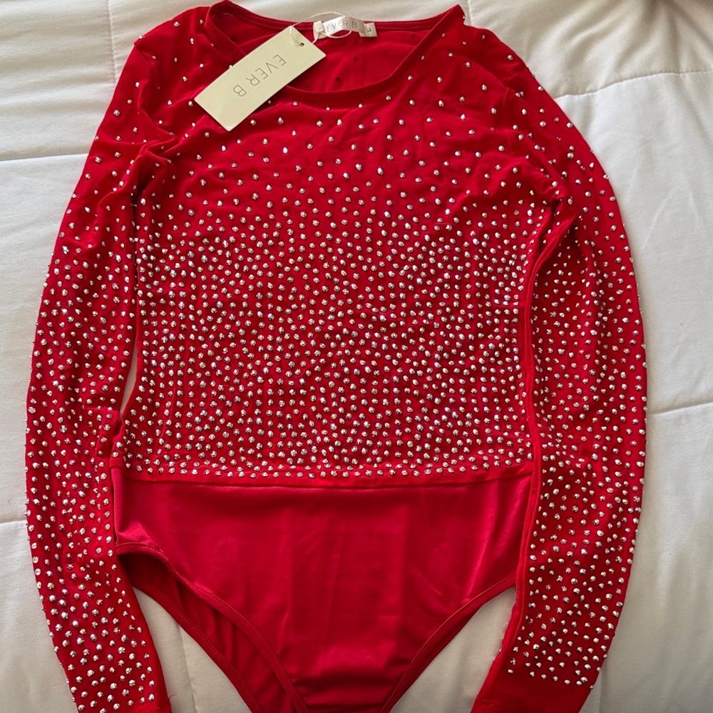 Red Sparkle Bodysuit